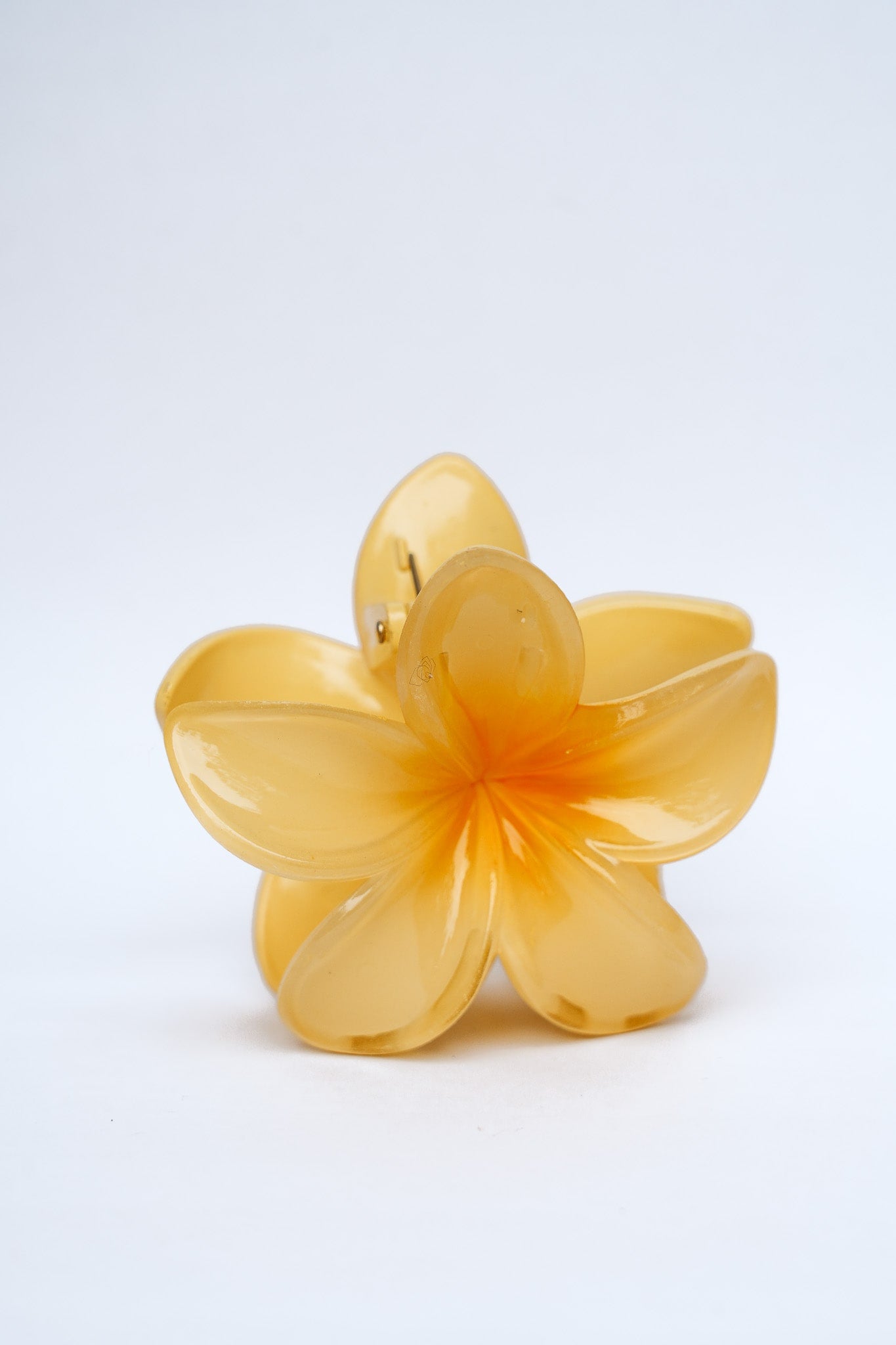 FRANGIPANI HAIR CLIPS - YELLOW