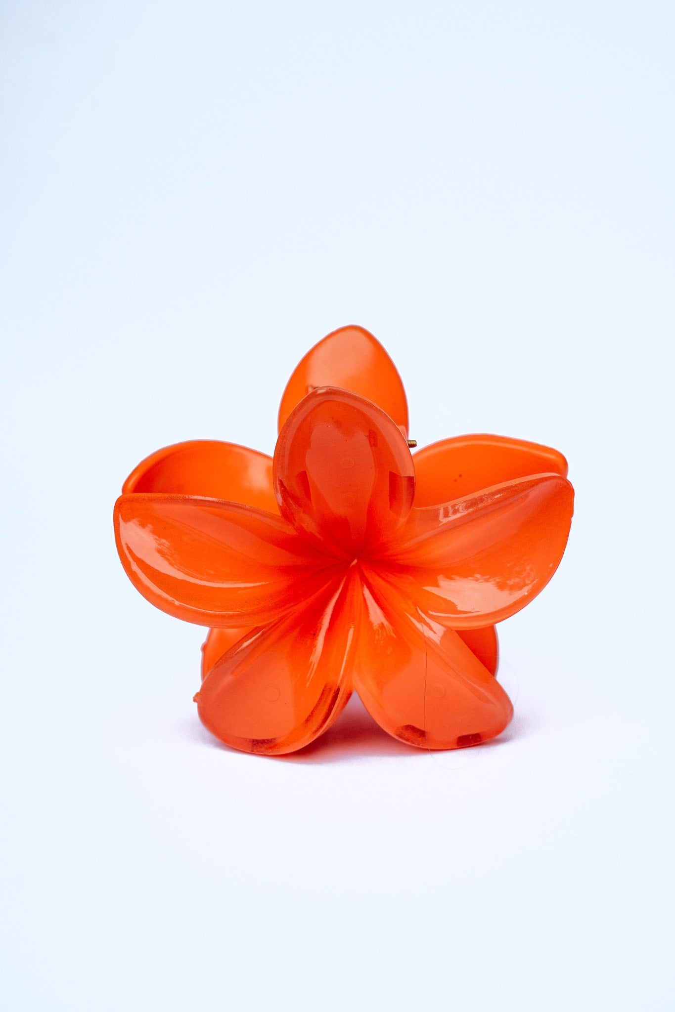 FRANGIPANI HAIR CLIPS - BRIGHT ORANGE