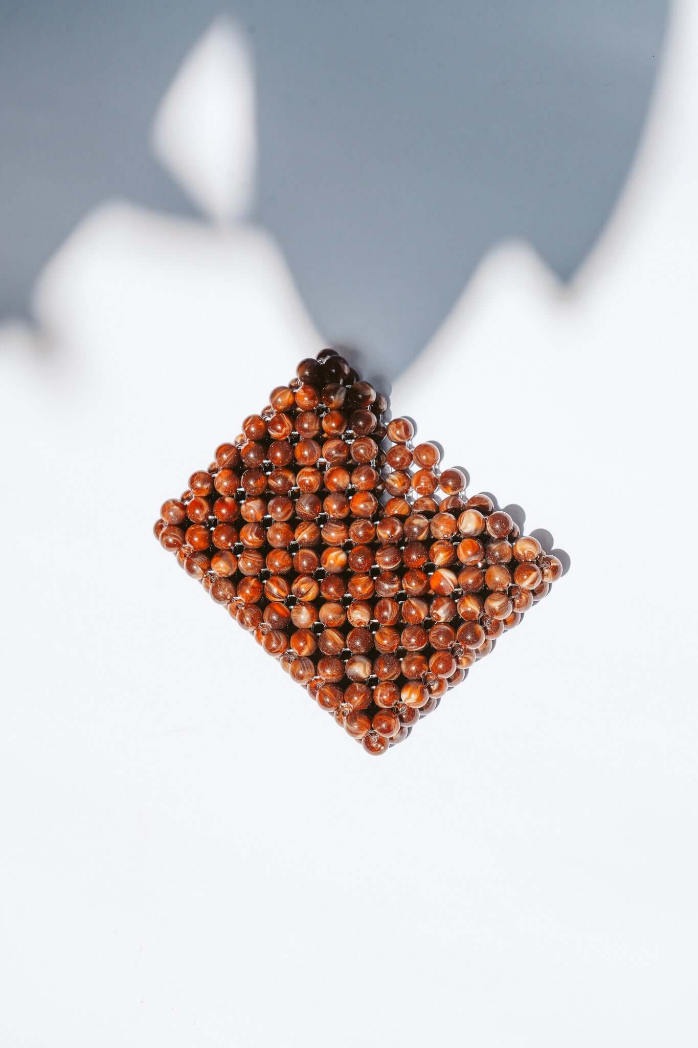 BEADED CARD HOLDER - CHOCOLATE by HIBISCUS THE LABEL - Shop at Black Salt Co