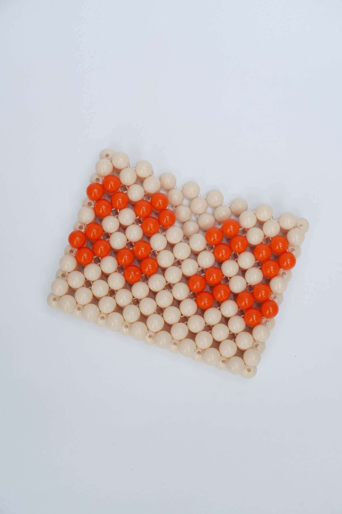 BEADED CARD HOLDER - CREAM/ORANGE by HIBISCUS THE LABEL - Shop at Black Salt Co