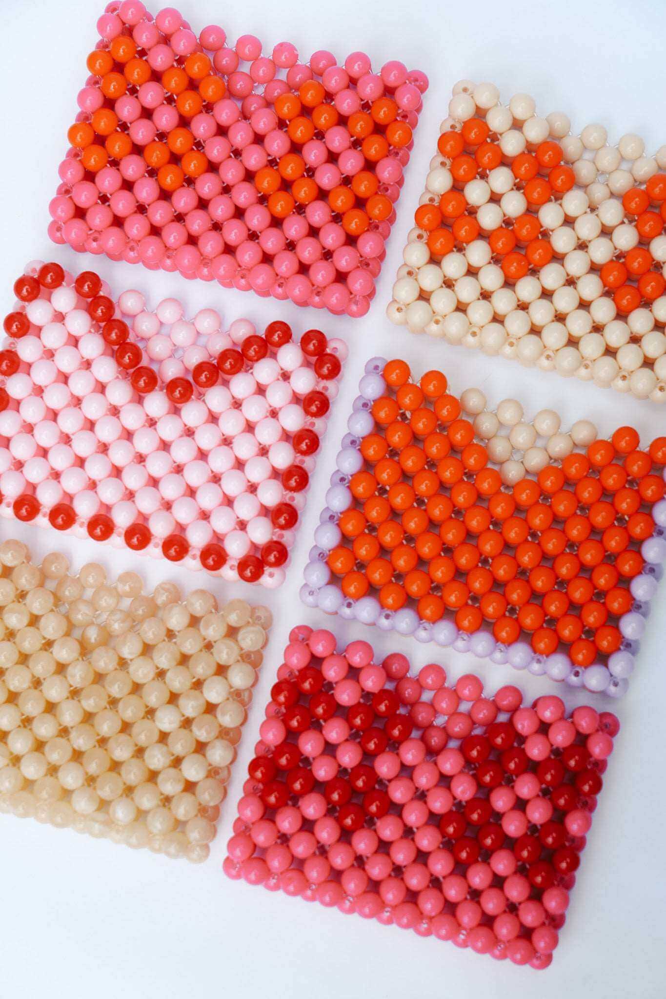 BEADED CARD HOLDER - PINK/ORANGE by HIBISCUS THE LABEL - Shop at Black Salt Co