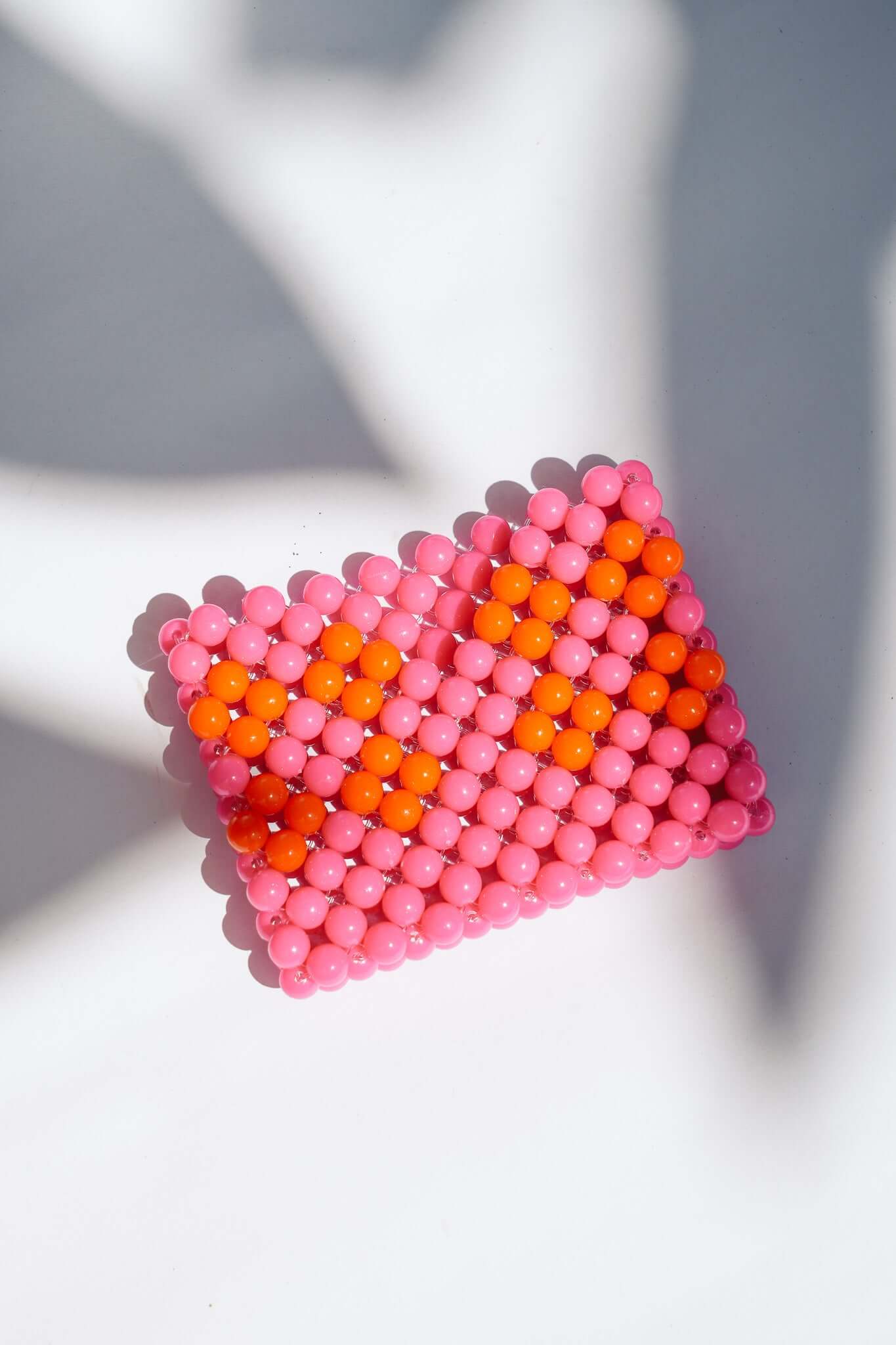 BEADED CARD HOLDER - PINK/ORANGE by HIBISCUS THE LABEL - Shop at Black Salt Co