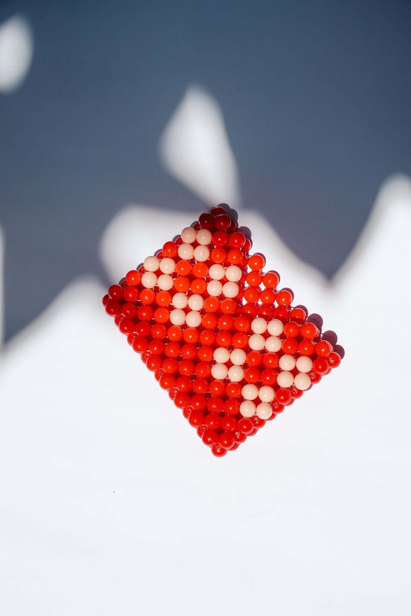 BEADED CARD HOLDER - RED/PINK by HIBISCUS THE LABEL - Shop at Black Salt Co