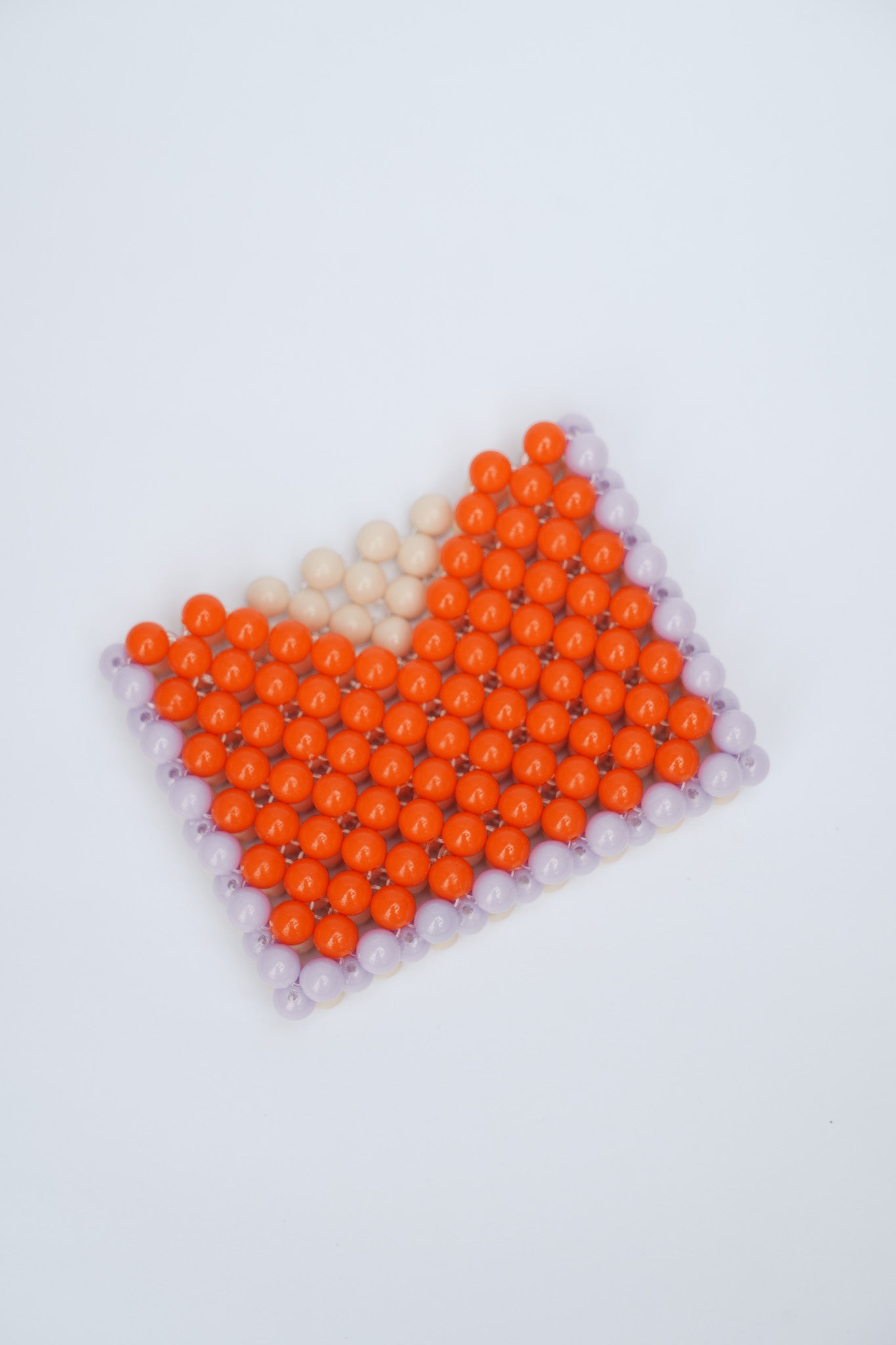 BEADED CARD HOLDER - TWO TONE ORANGE - HIBISCUS THE LABEL - Black Salt Co