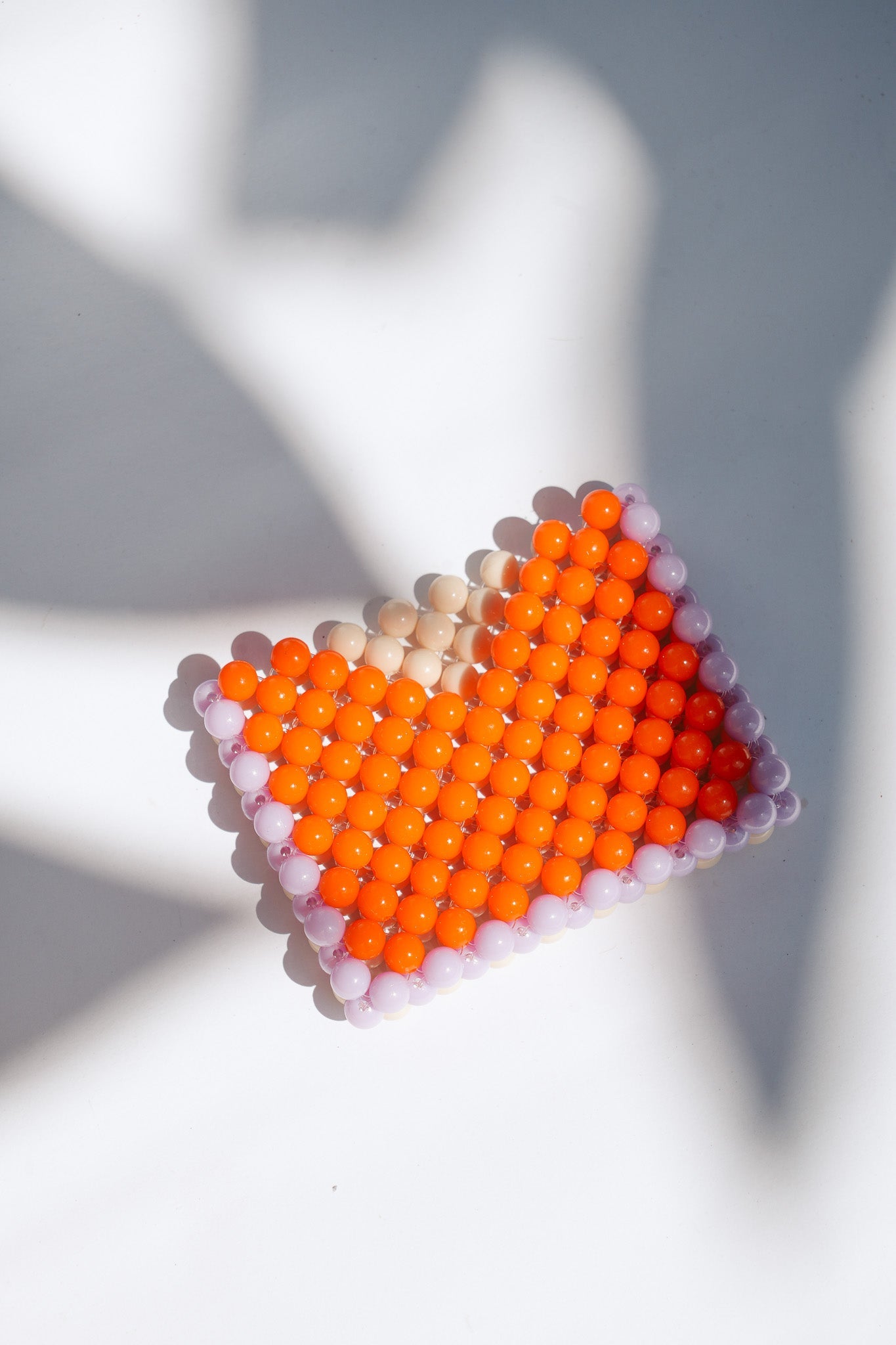 BEADED CARD HOLDER - TWO TONE ORANGE by HIBISCUS THE LABEL - Shop at Black Salt Co