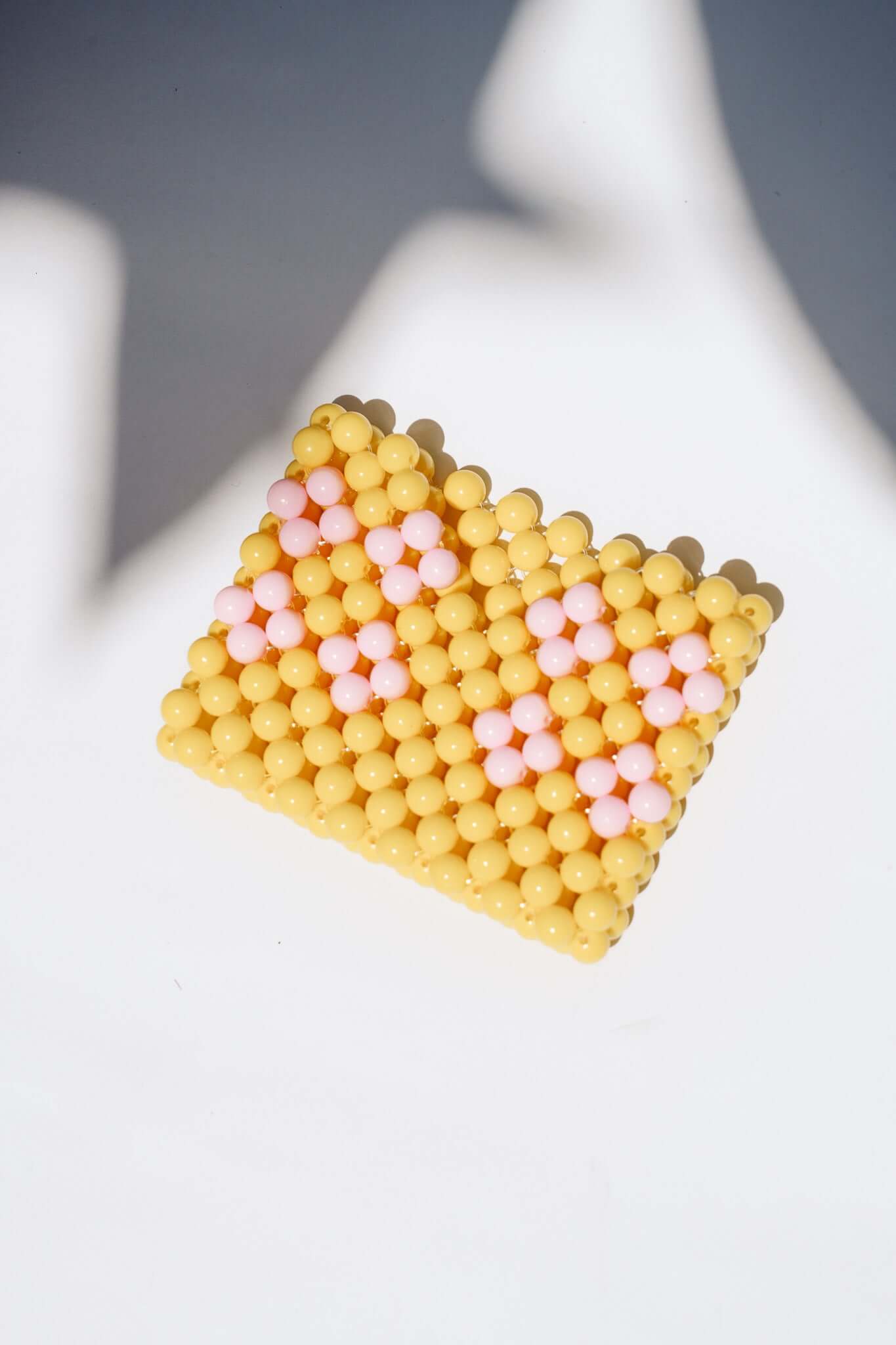 BEADED CARD HOLDER - YELLOW/PINK by HIBISCUS THE LABEL - Shop at Black Salt Co