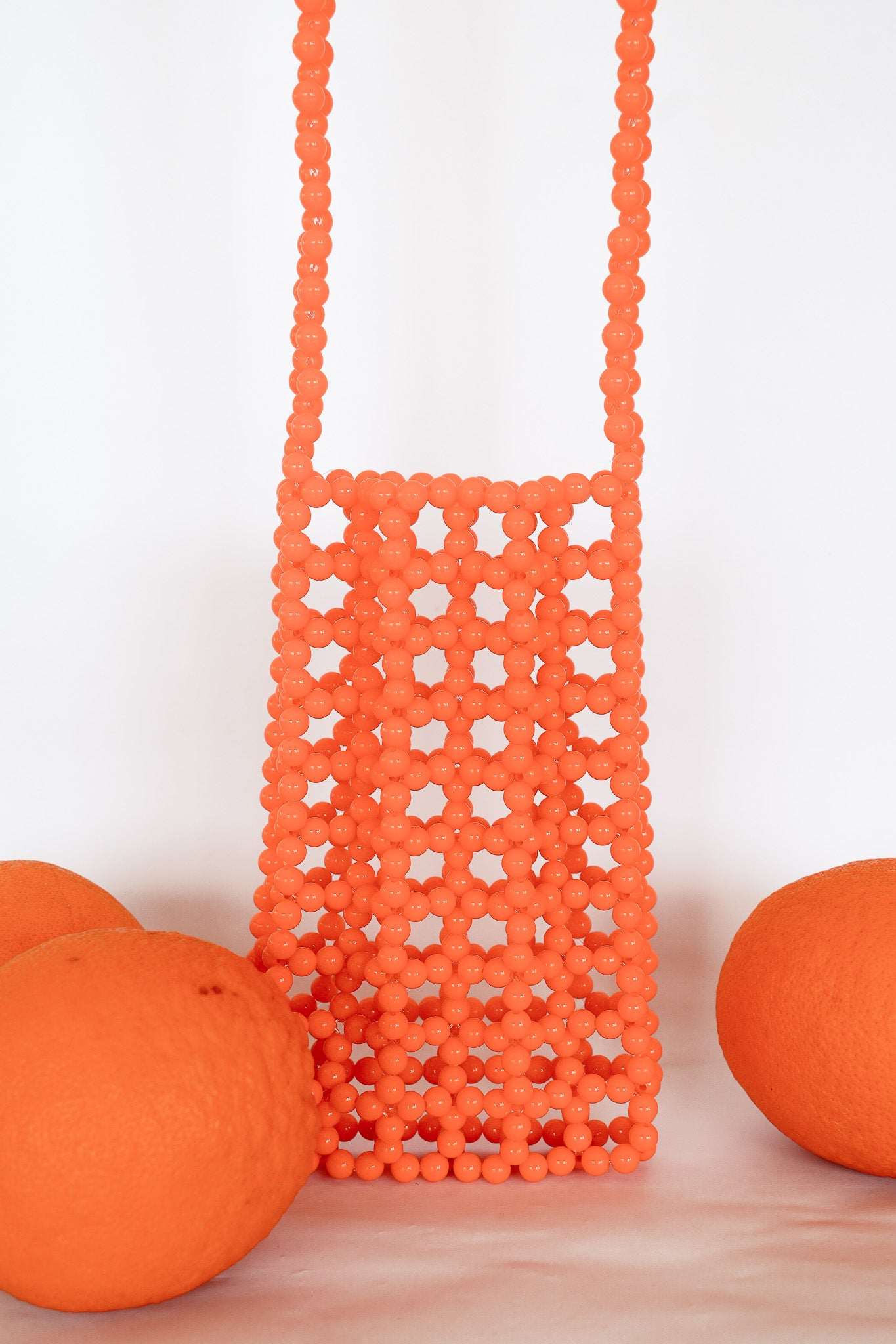 BEADED PHONE BAG - ORANGE SODA POP by HIBISCUS THE LABEL Designer Homewares Furniture Australia