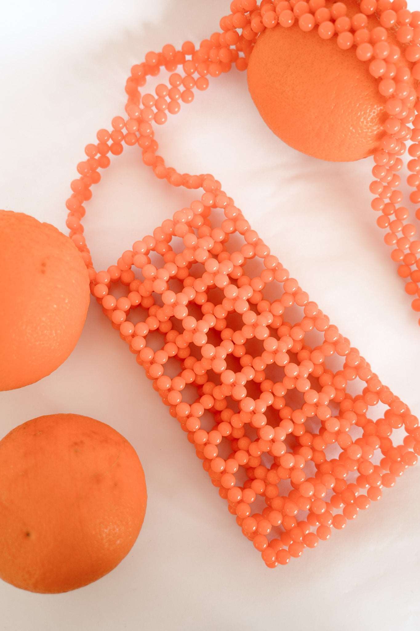 BEADED PHONE BAG - ORANGE SODA POP by HIBISCUS THE LABEL Designer Homewares Furniture Australia