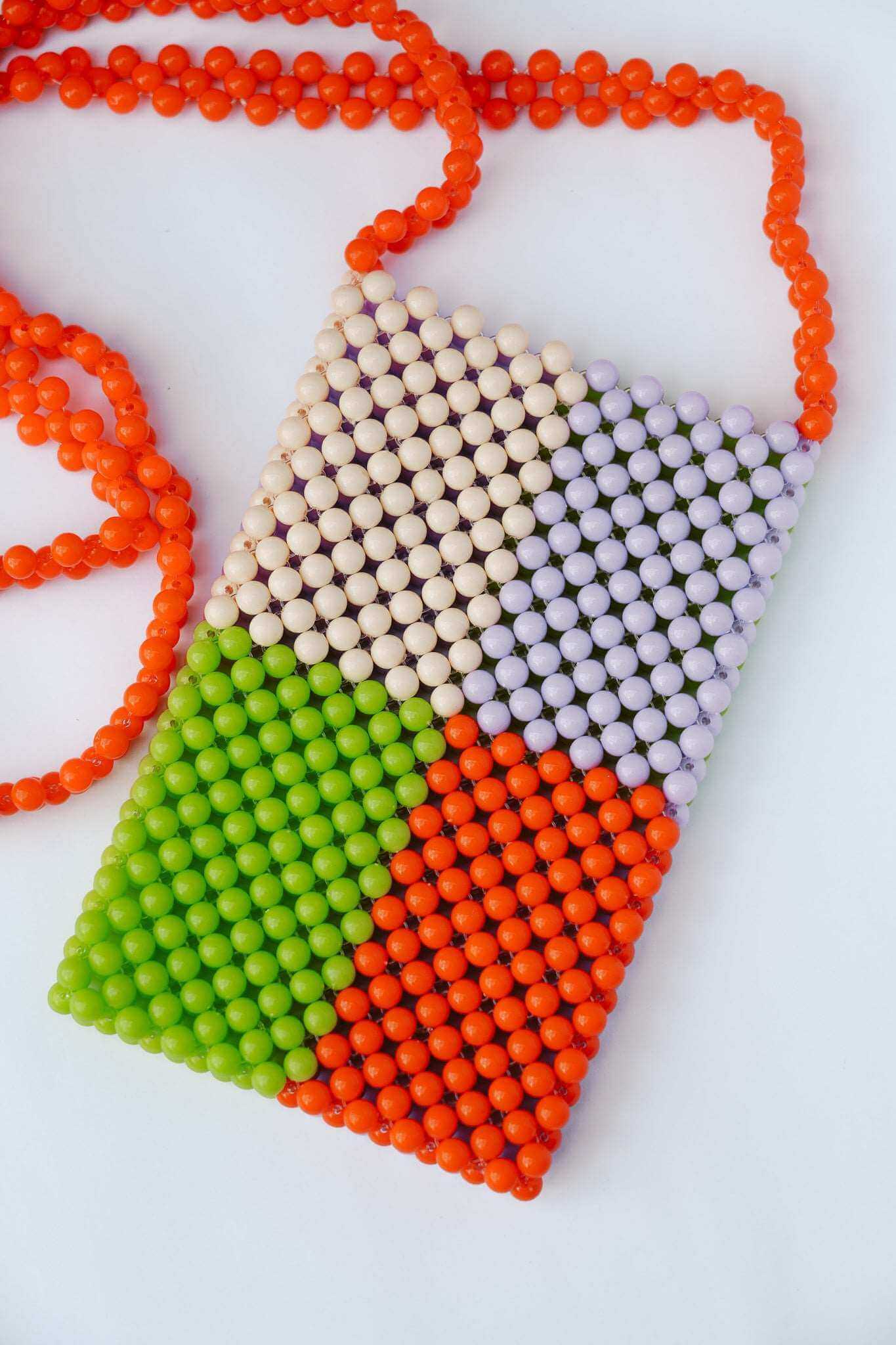 BEADED PHONE BAG - ORANGE/PURPLE/GREEN by HIBISCUS THE LABEL - Shop at Black Salt Co