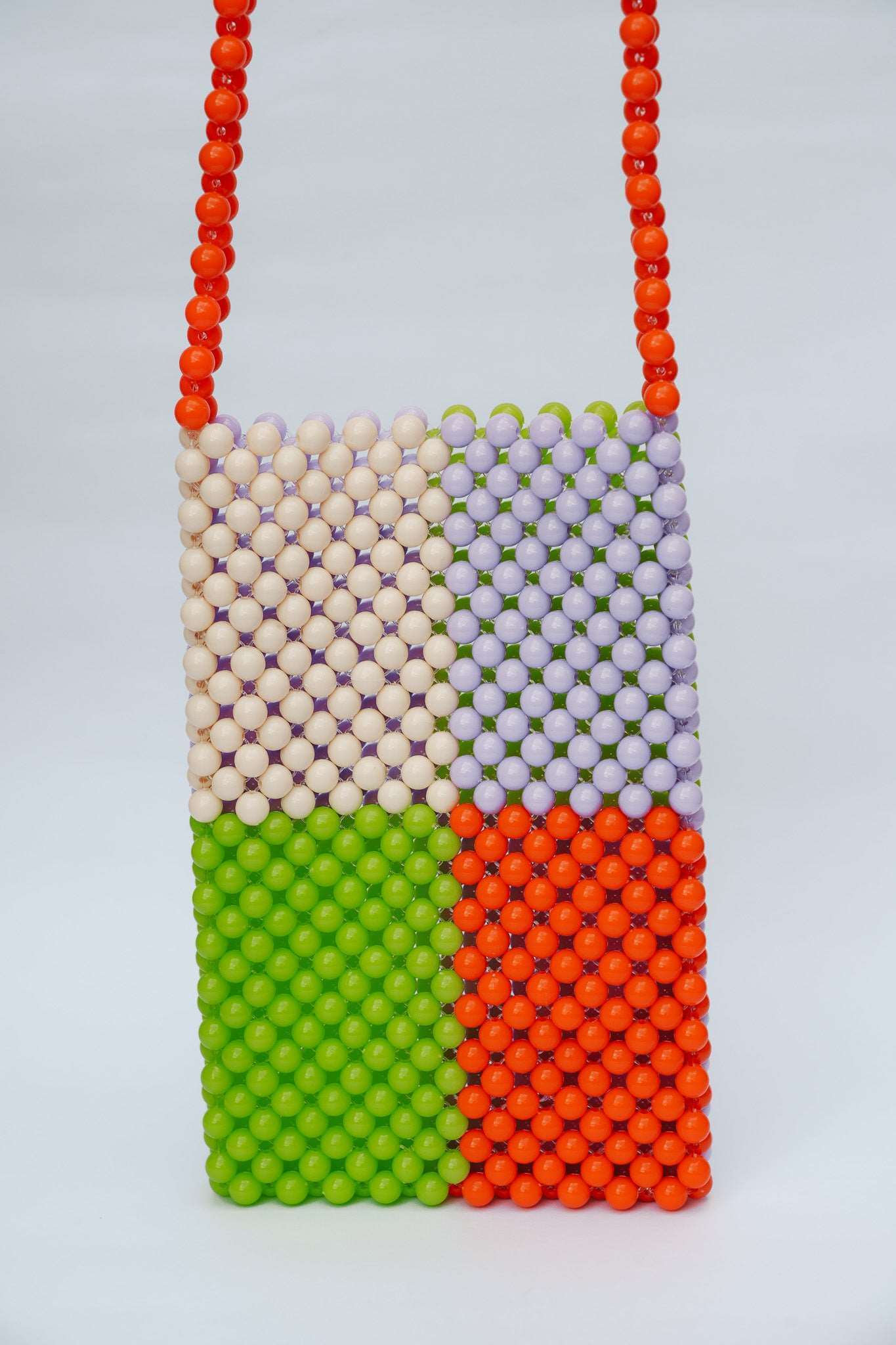 BEADED PHONE BAG - ORANGE/PURPLE/GREEN by HIBISCUS THE LABEL - Shop at Black Salt Co