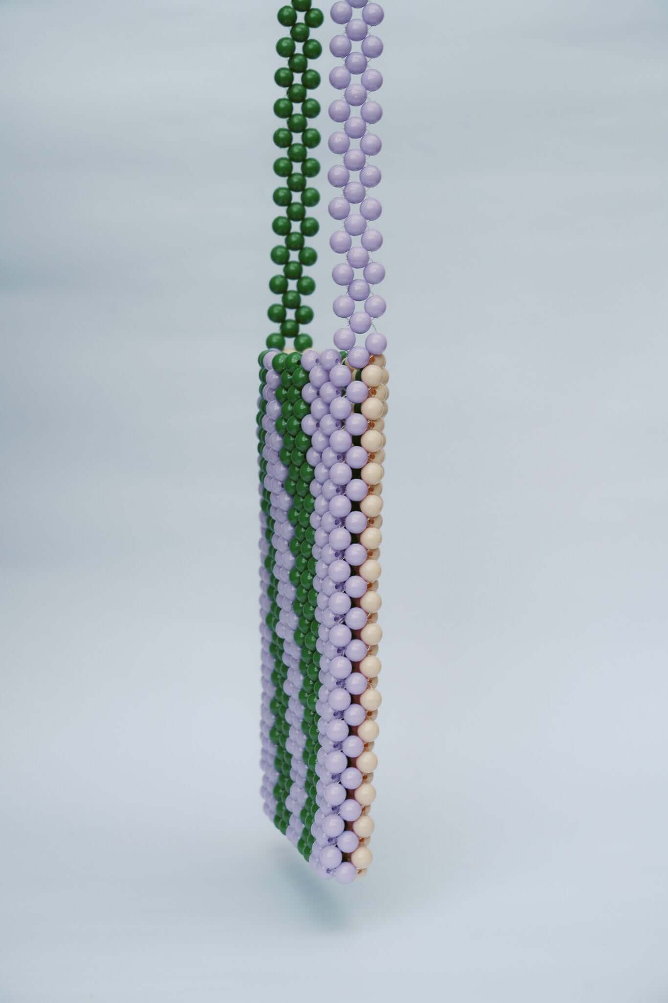 BEADED PHONE BAG - PURPLE/GREEN/CREAM by HIBISCUS THE LABEL - Shop at Black Salt Co