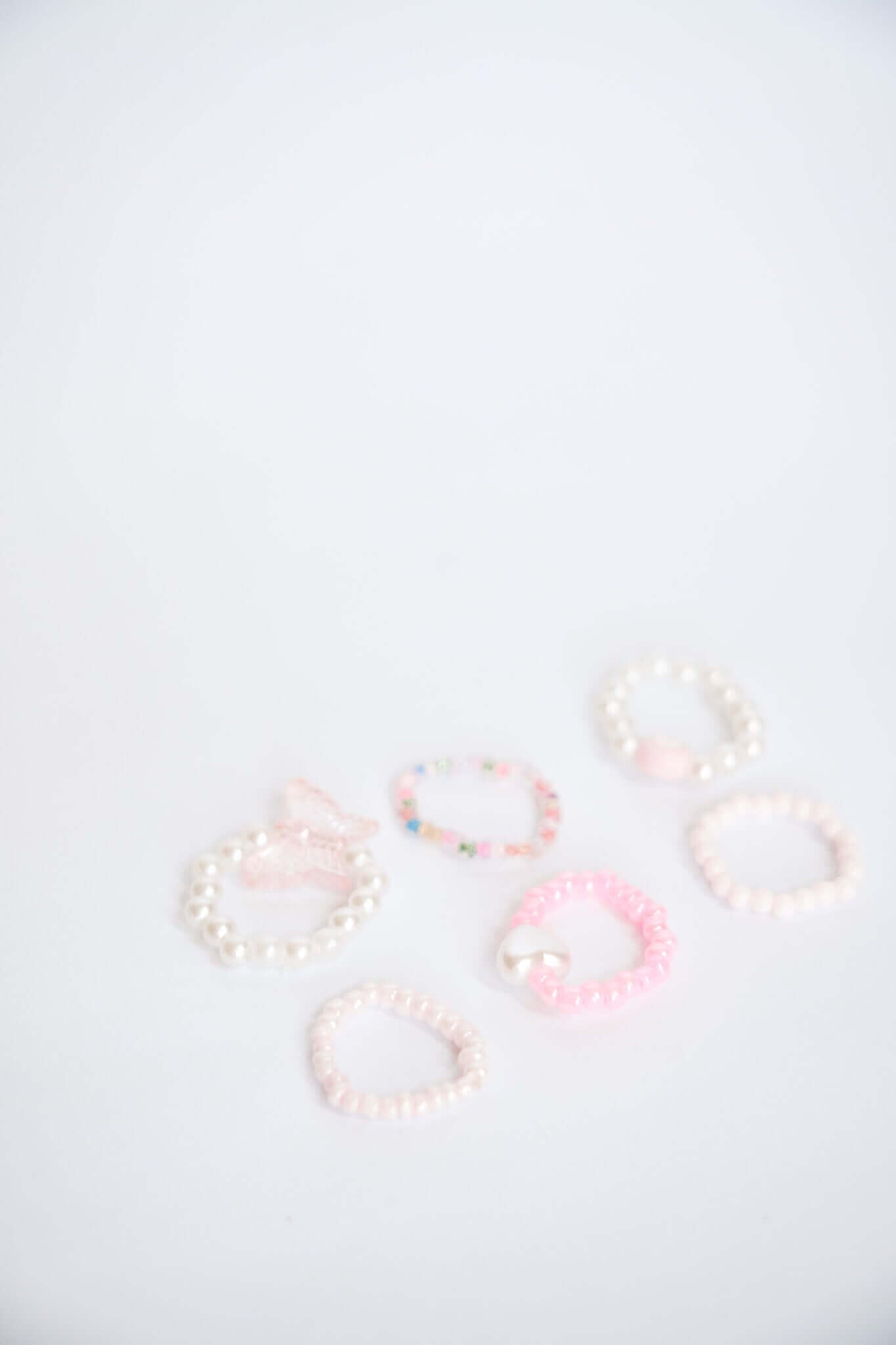 BEADED RINGS - PINK by Black Salt Co Sale - Shop at Black Salt Co