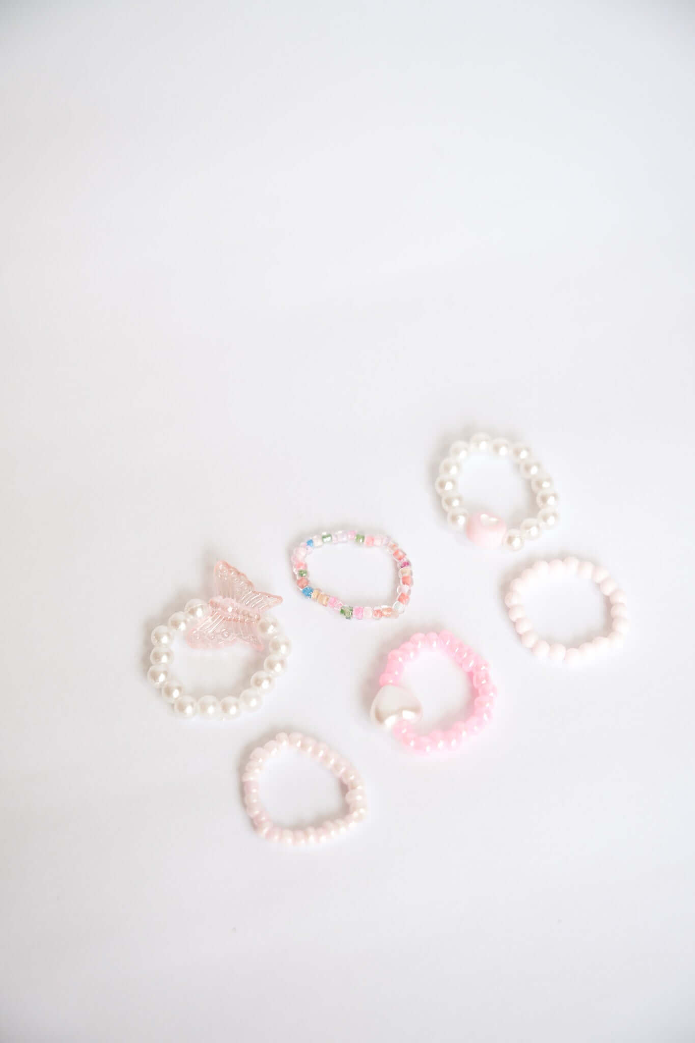 BEADED RINGS - PINK by Black Salt Co Sale - Shop at Black Salt Co