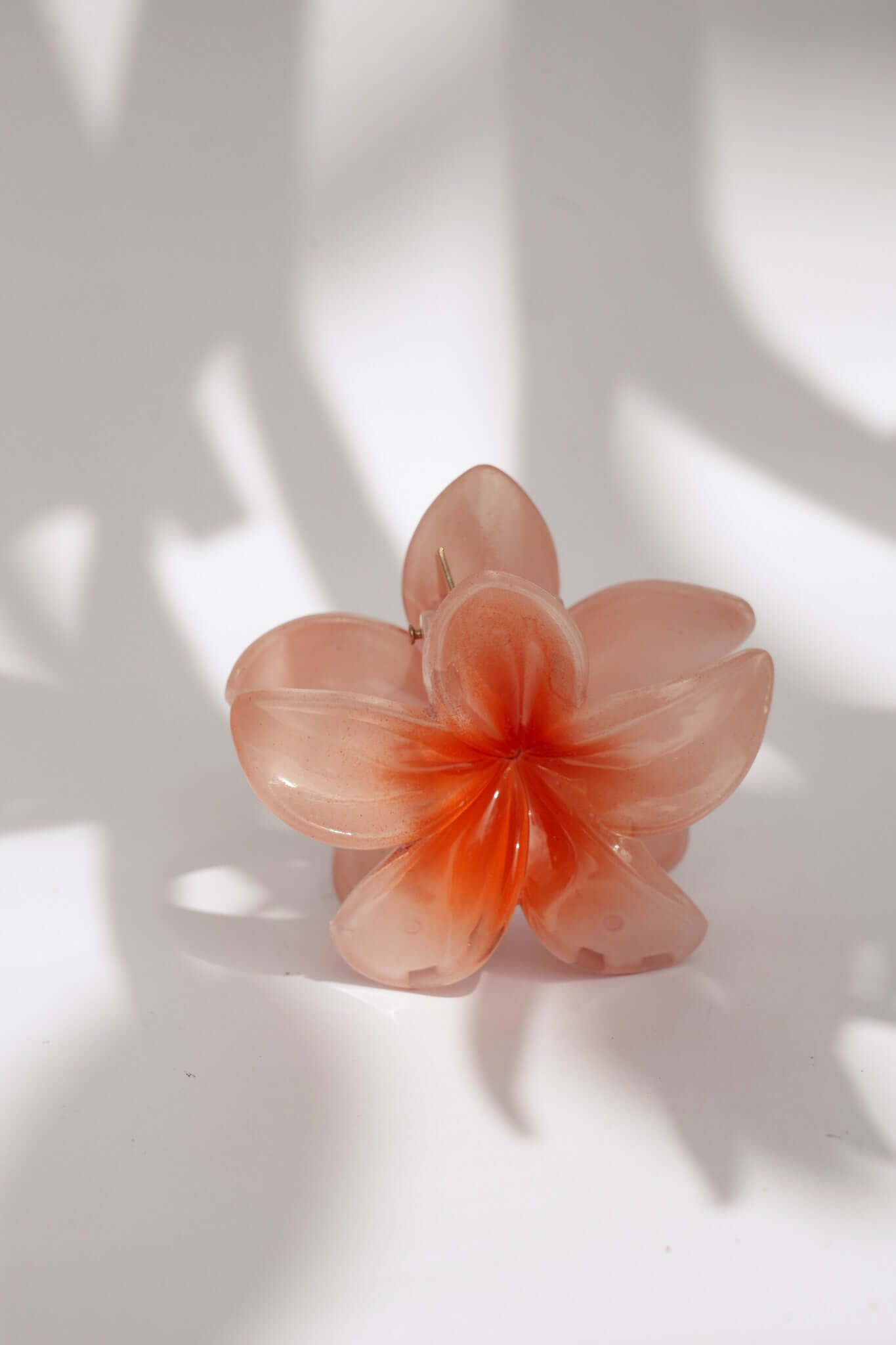 FRANGIPANI HAIR CLIPS - ORANGE - HIBISCUS THE LABEL - Black Salt Co