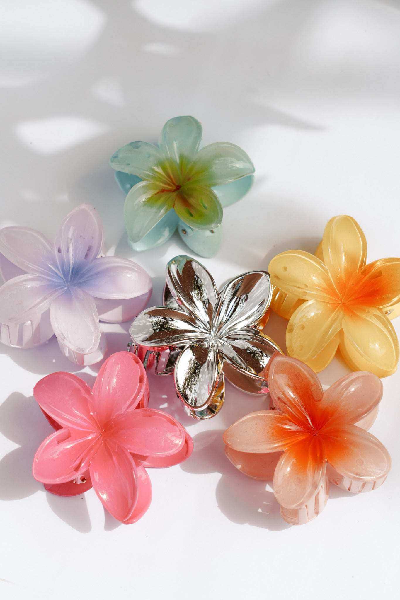 FRANGIPANI HAIR CLIPS - PINK by HIBISCUS THE LABEL Designer Homewares Furniture Australia