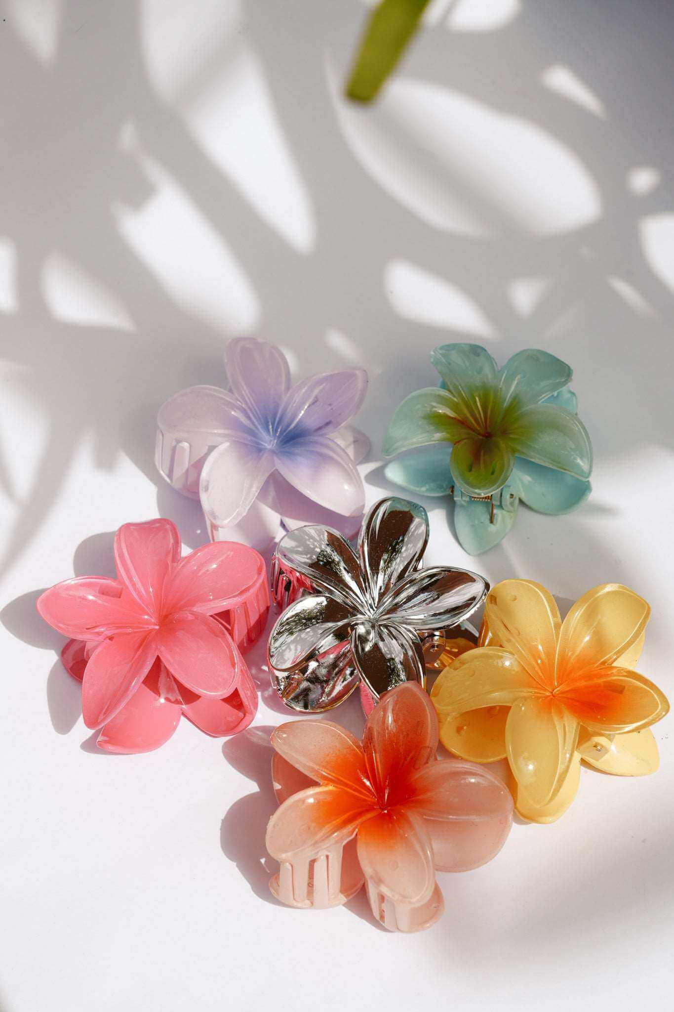 FRANGIPANI HAIR CLIPS - PINK by HIBISCUS THE LABEL Designer Homewares Furniture Australia