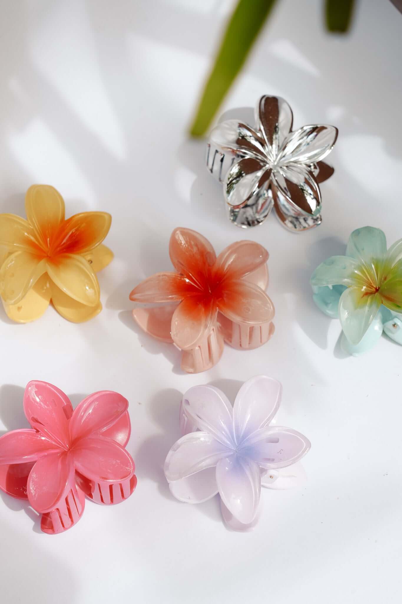 FRANGIPANI HAIR CLIPS - YELLOW by HIBISCUS THE LABEL Designer Homewares Furniture Australia