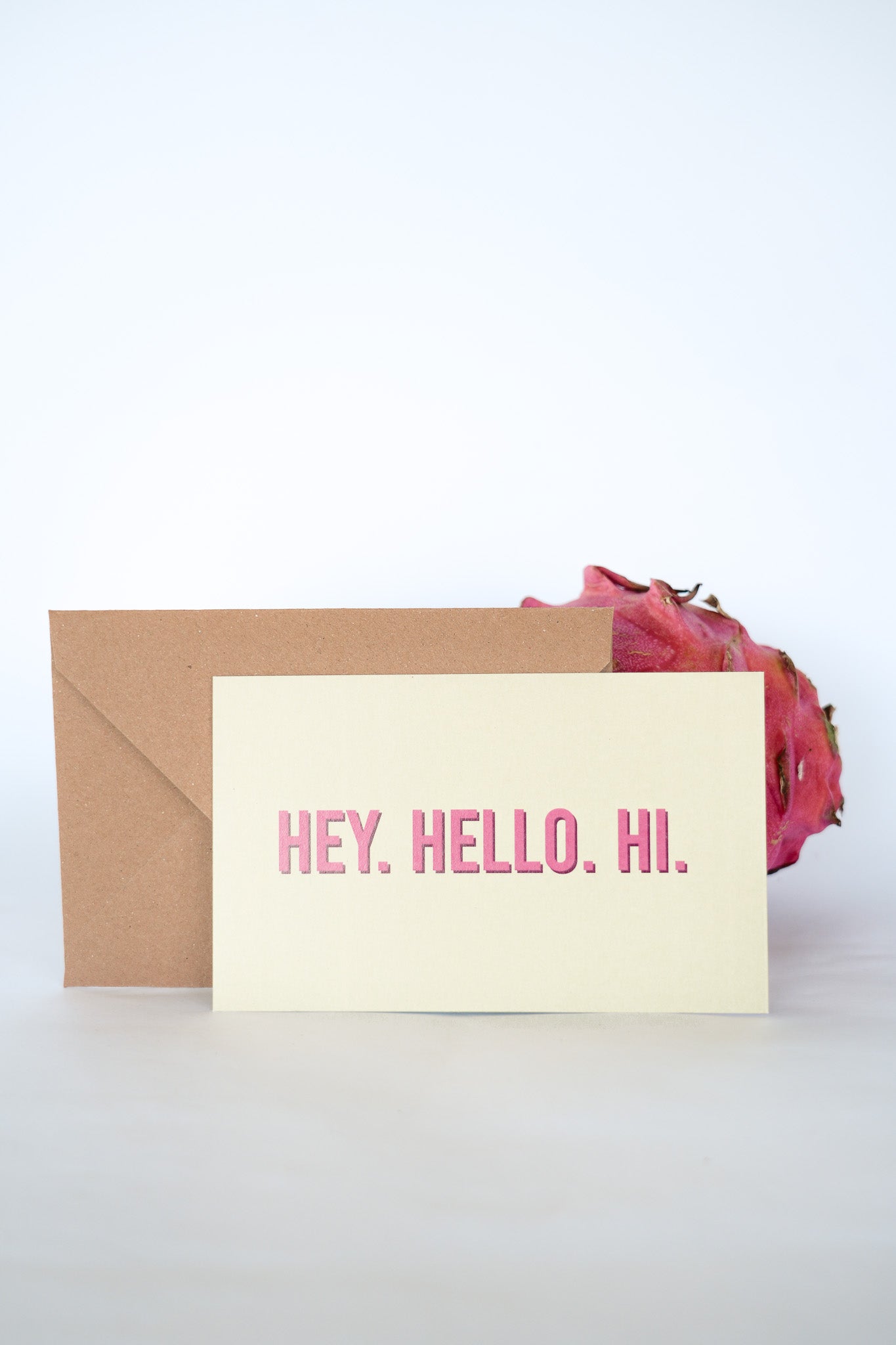 NOTE GREETING CARD - HEY HELLO HI by HIBISCUS THE LABEL Designer Homewares Furniture Australia