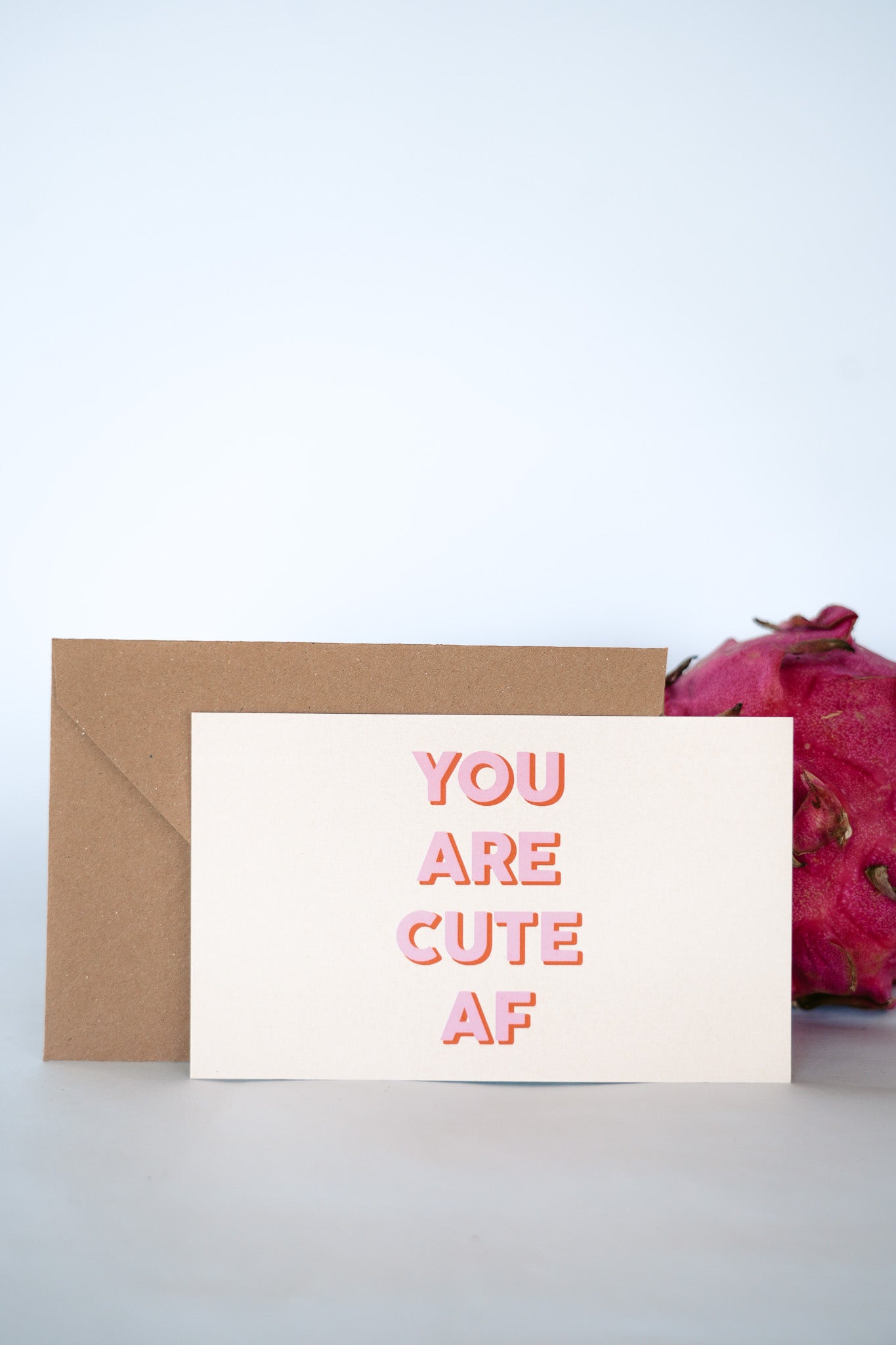 NOTE GREETING CARD - YOU ARE CUTE AF by HIBISCUS THE LABEL Designer Homewares Furniture Australia