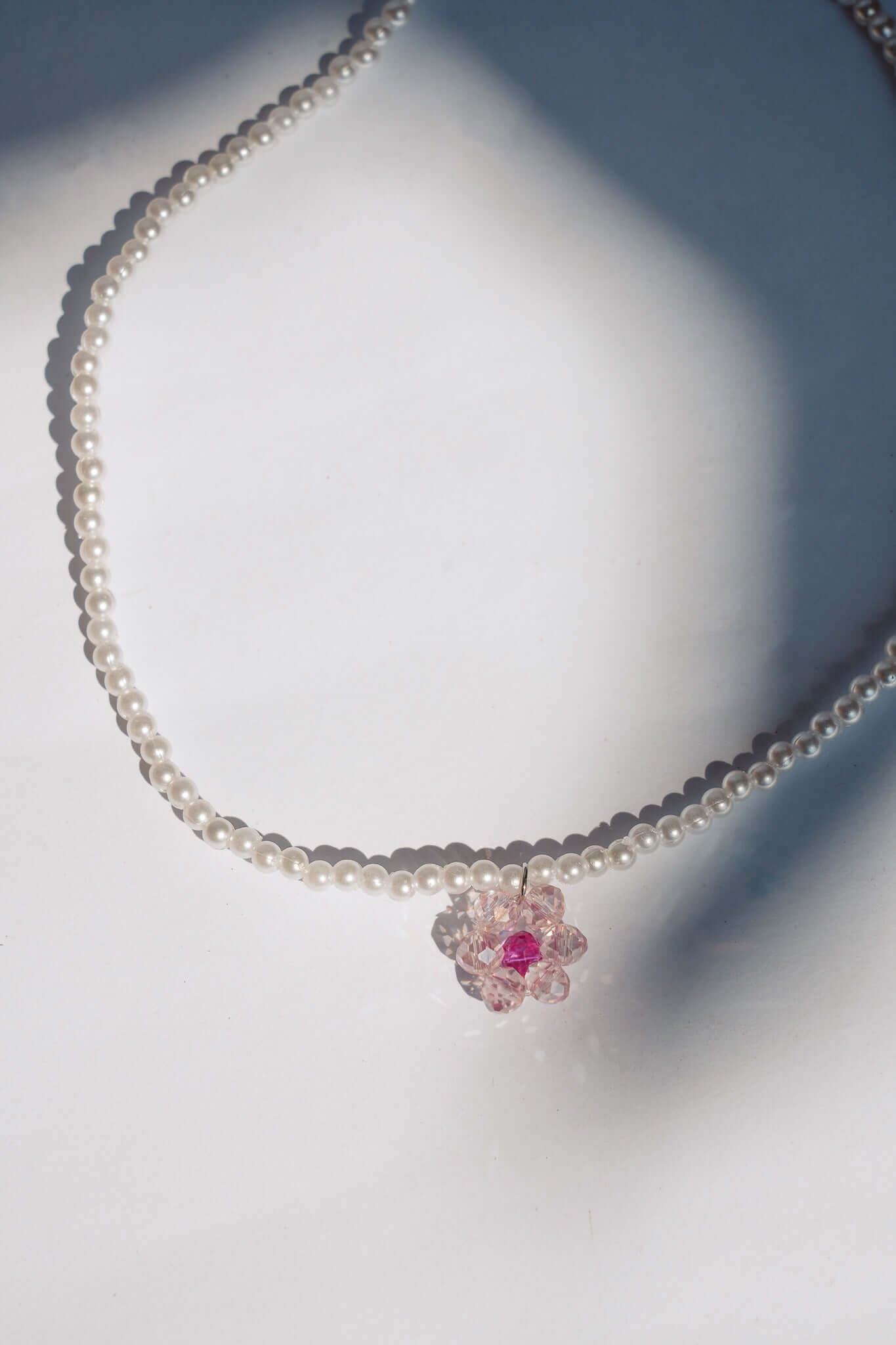 THE BEADED FLOWER NECKLACE Color: Pink by HIBISCUS THE LABEL Designer Homewares Furniture Australia