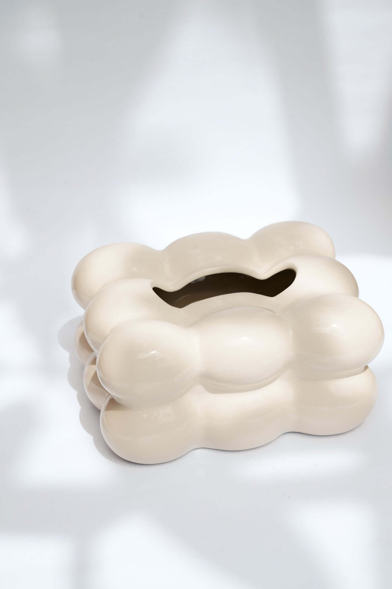 THE BUBBLE TISSUE BOX Color: Milky White by HIBISCUS THE LABEL Designer Homewares Furniture Australia