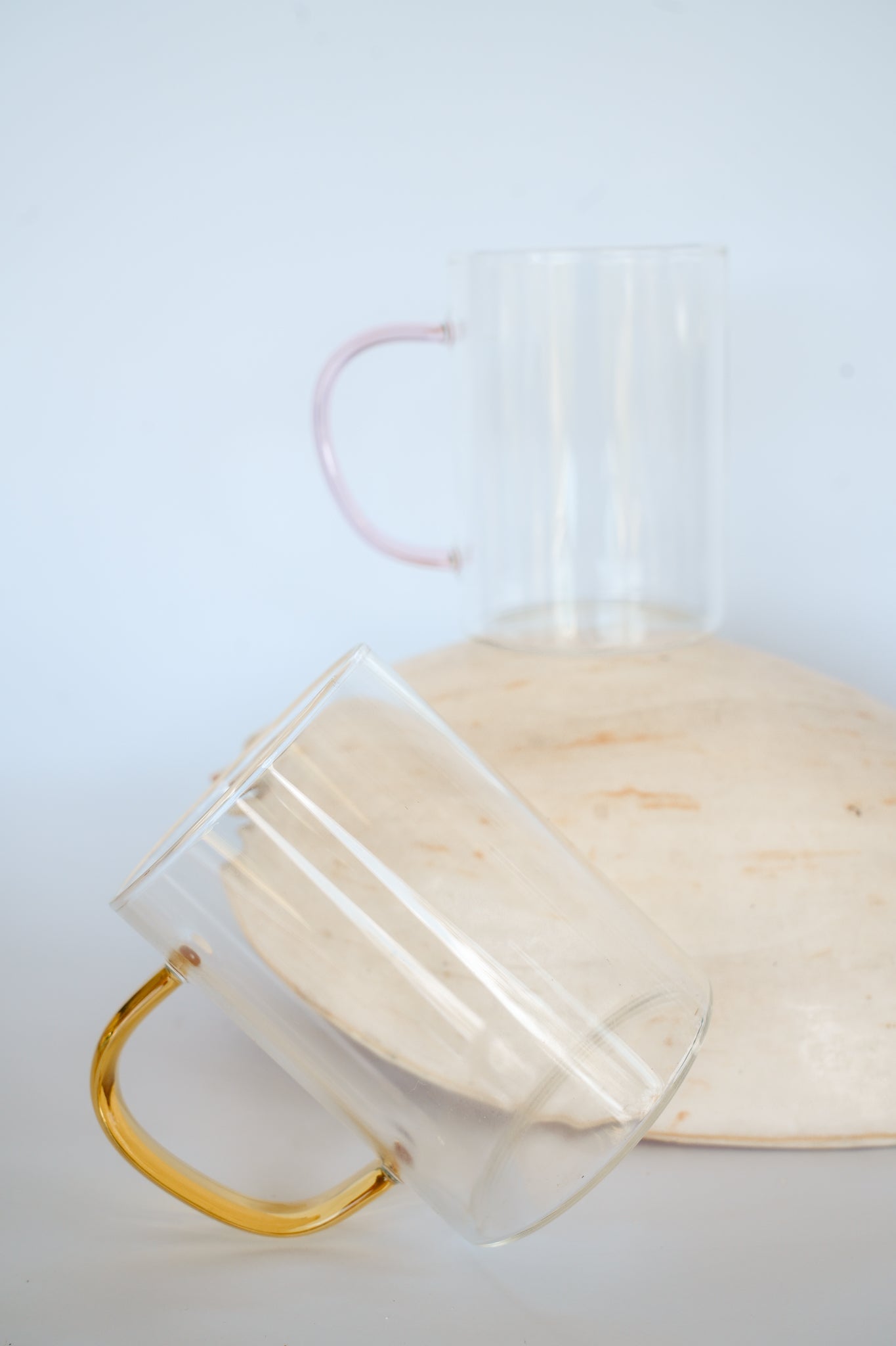 THE DAWN GLASS MUG Color: Yellow by HIBISCUS THE LABEL Designer Homewares Furniture Australia