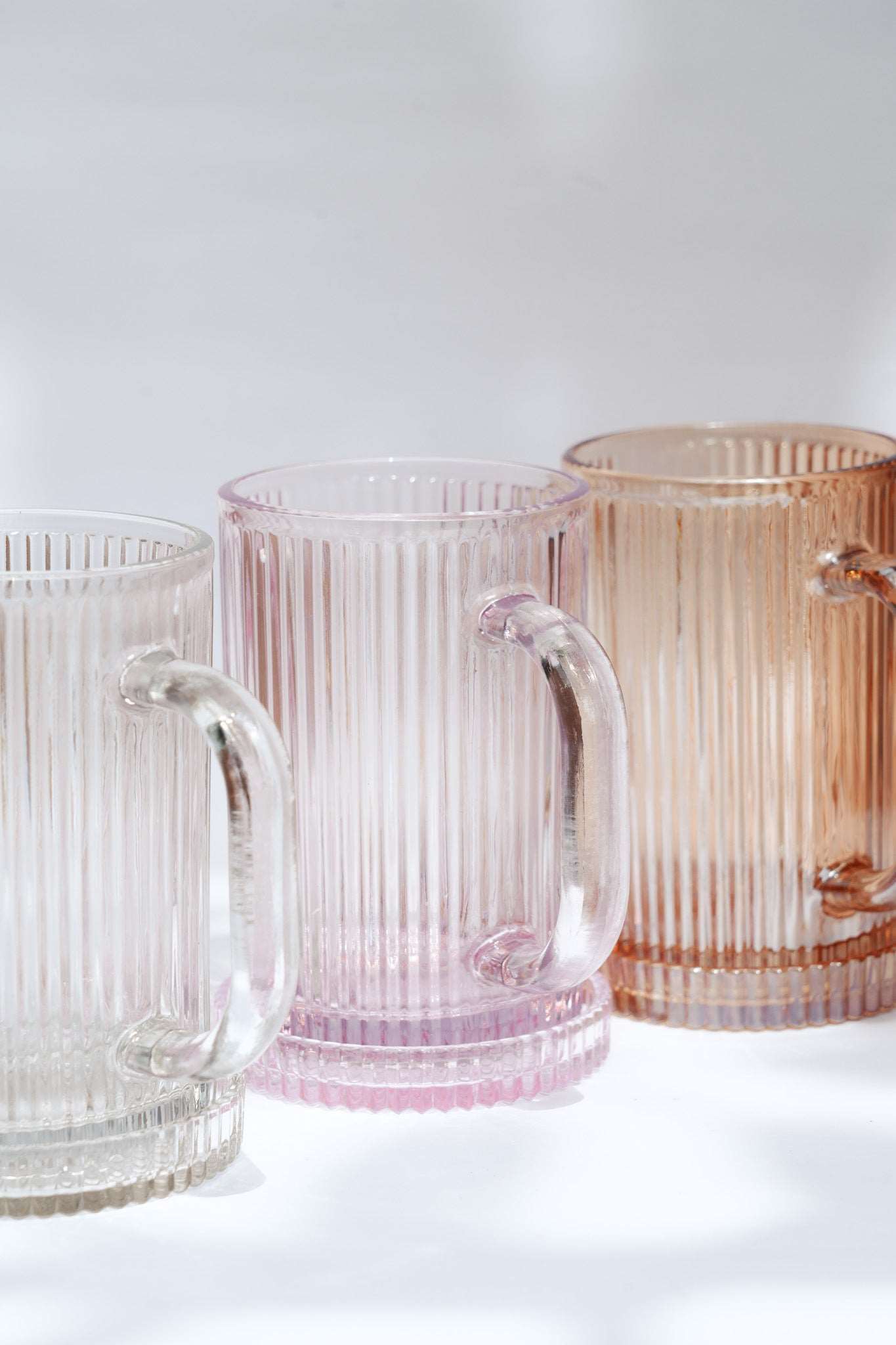 THE HARLEE GLASS MUGS Color: Clear by HIBISCUS THE LABEL Designer Homewares Furniture Australia