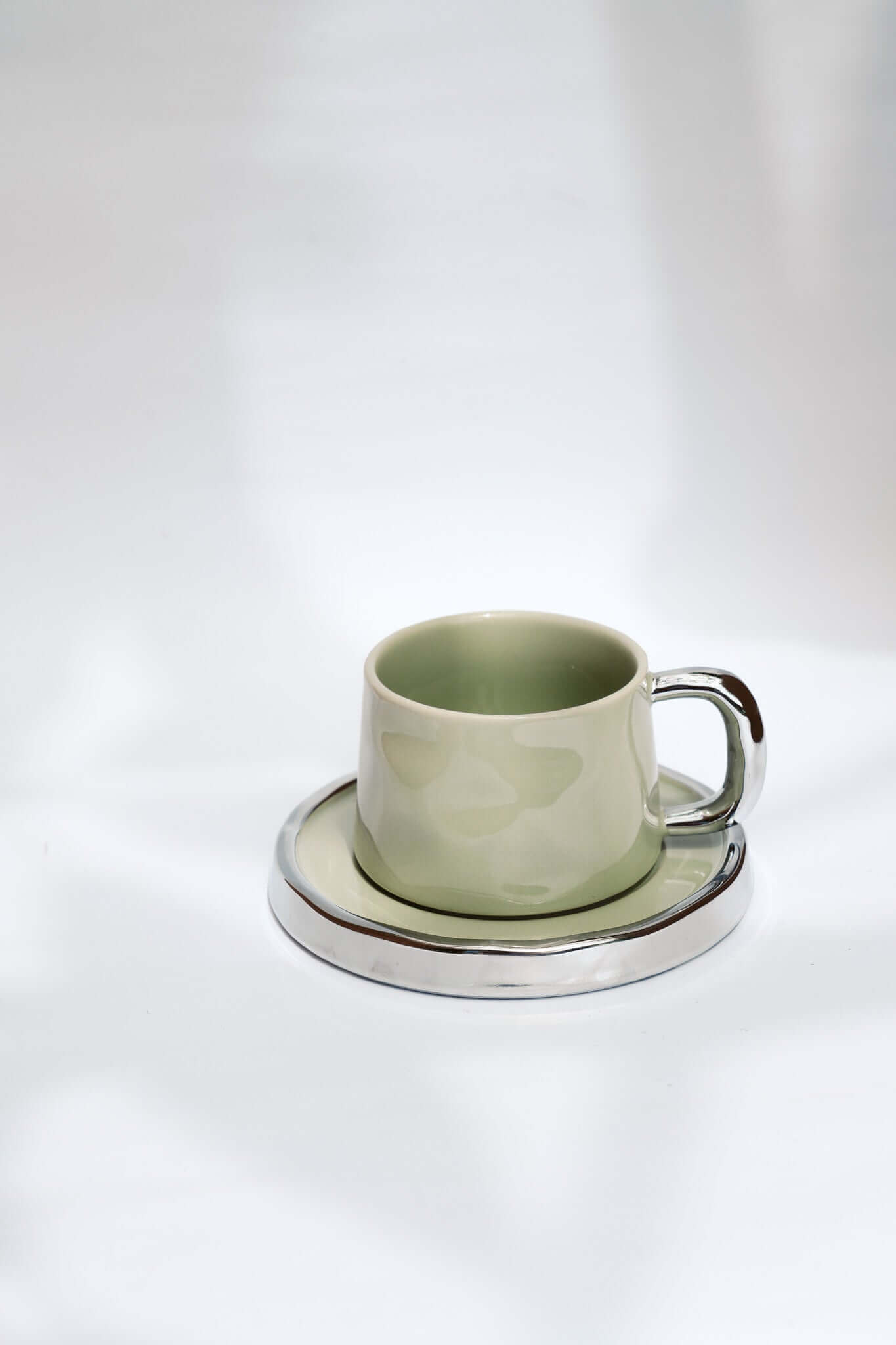 THE STEVIE CUP AND SAUCER SET Color: Moss by HIBISCUS THE LABEL Designer Homewares Furniture Australia