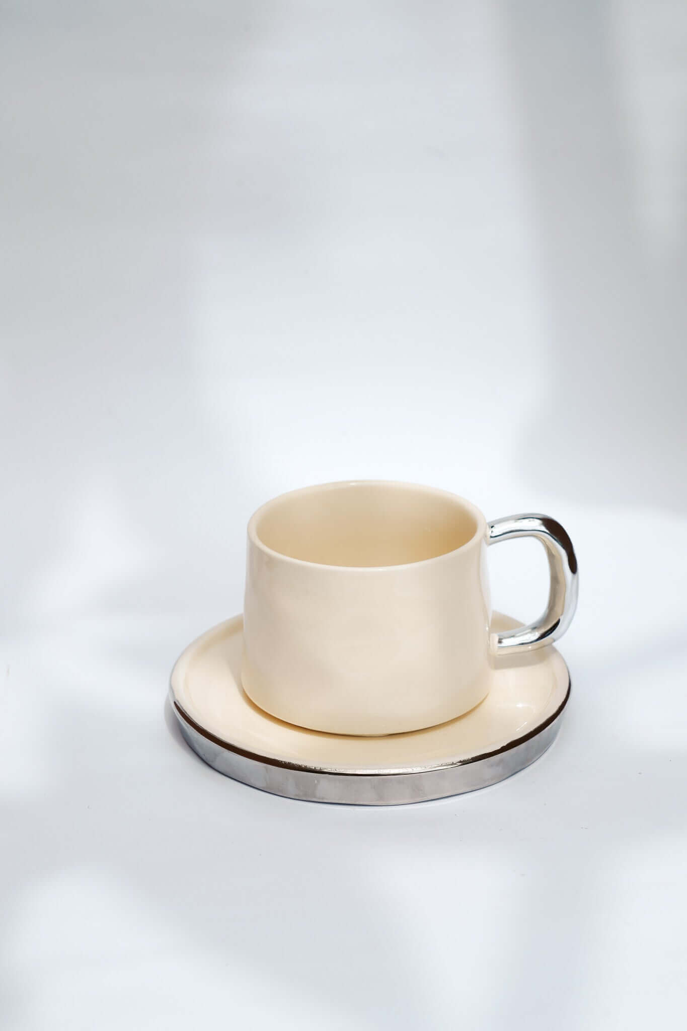 THE STEVIE CUP AND SAUCER SET Color: Shortbread by HIBISCUS THE LABEL Designer Homewares Furniture Australia