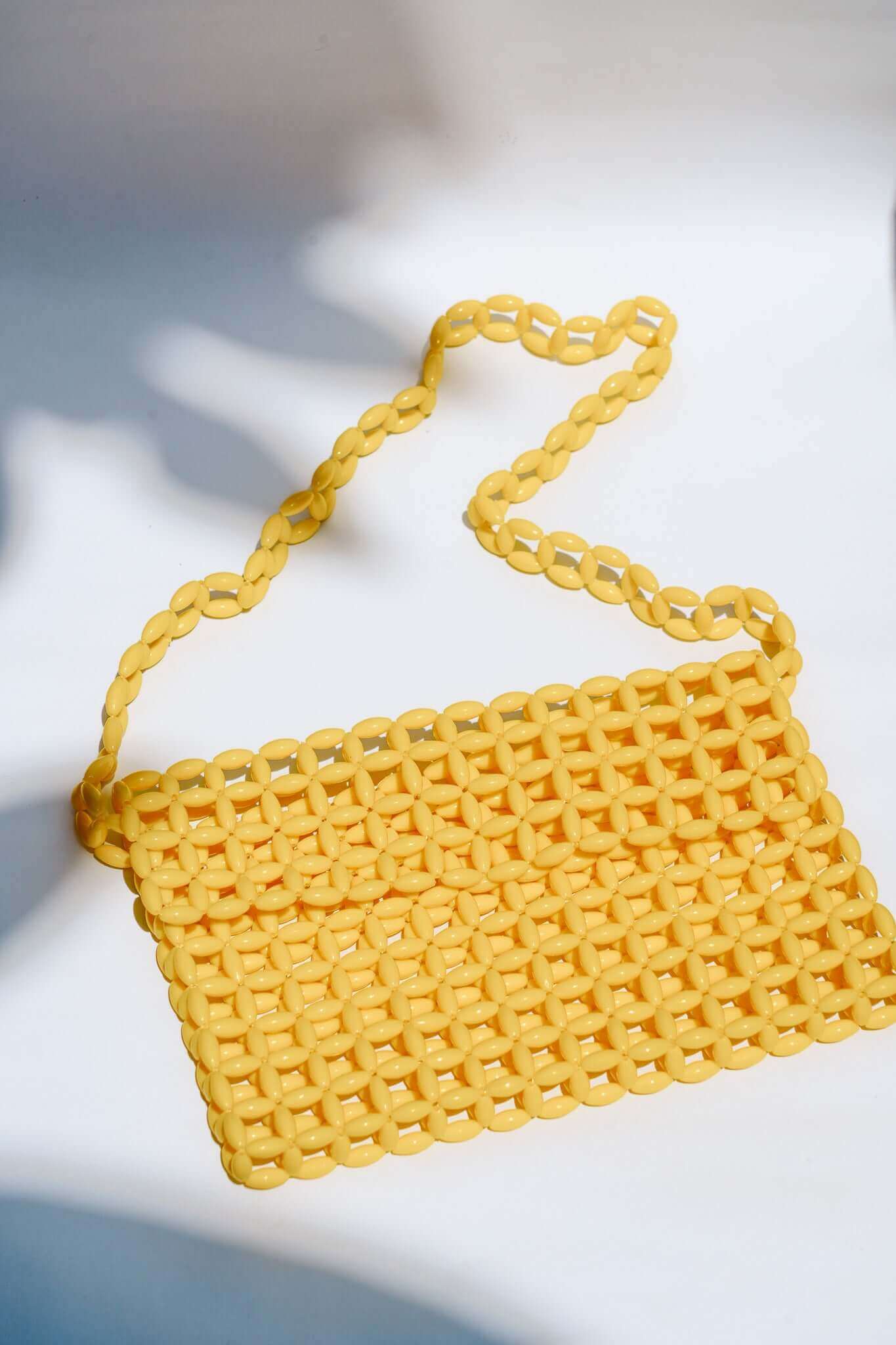 THE TIA BEADED BAG Color: YELLOW by HIBISCUS THE LABEL Designer Homewares Furniture Australia